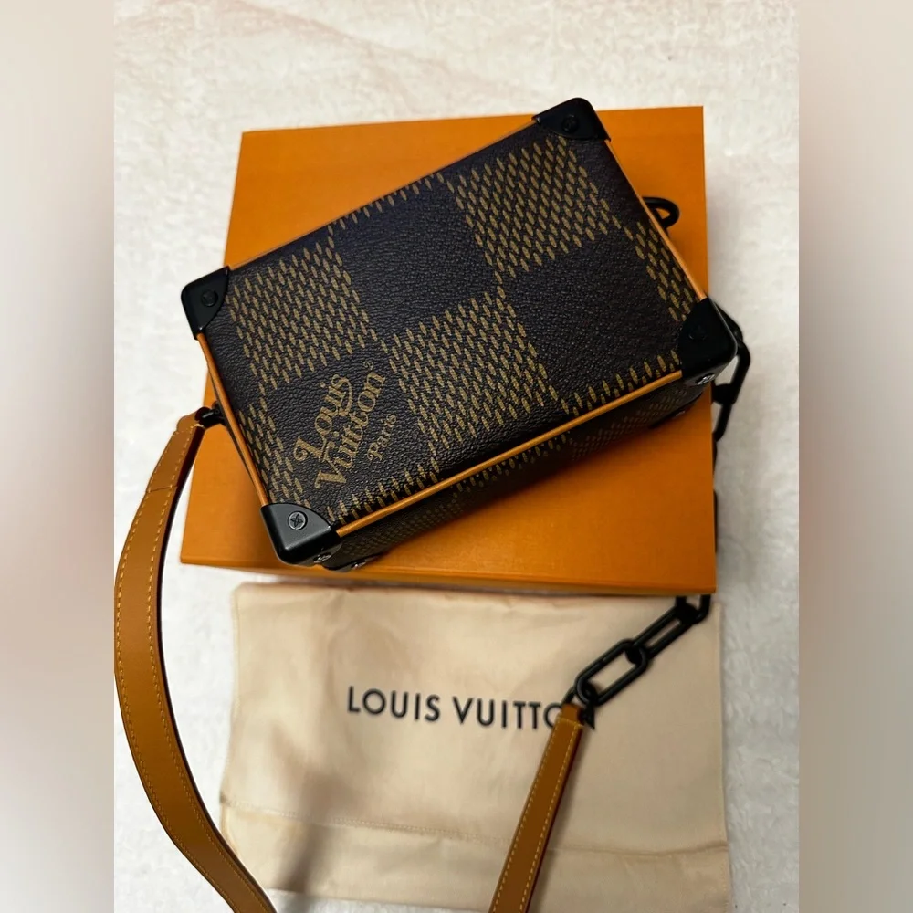 Louis Vuitton X Nigo Giant Damier Ebene Monogram Mini Soft Trunk - Picture 3 of 5